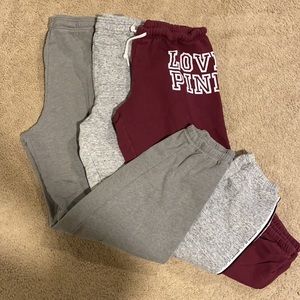 Bundle of THREE VS PINK Sweatpants